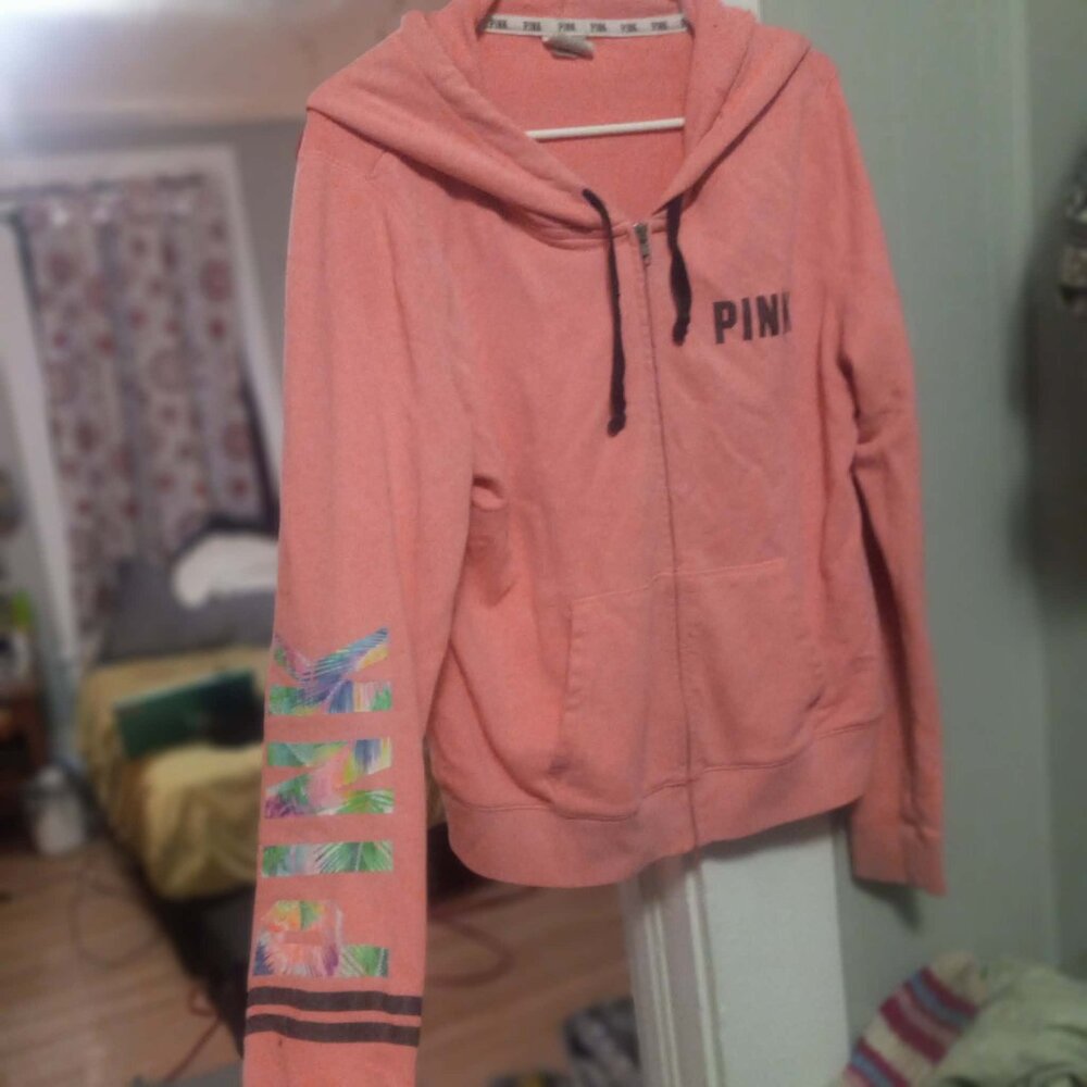 Light orange/pink Zip-up hoodie